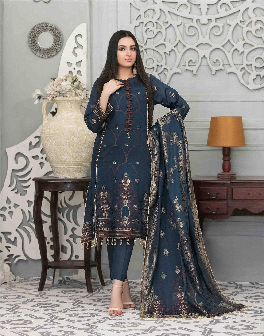 Bold with Gold By Tawakkal Embroidered Lawn Collection 2021 -100% Original Guaranteed