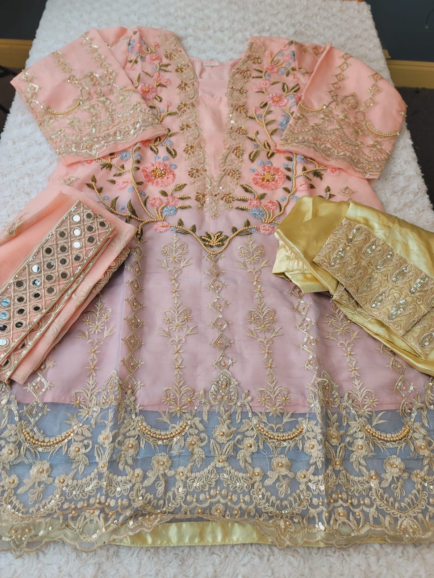Pakistani Stitched Embroidery Party Wear Dresses Ready To Ship