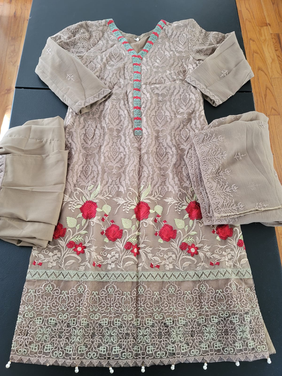 Pakistani Stitched Embroidery Party Wear Dresses Ready To Ship