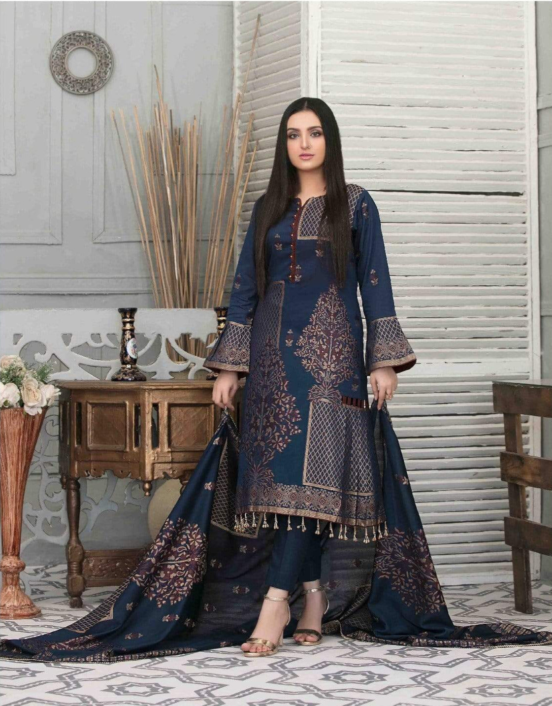Bold with Gold By Tawakkal Embroidered Lawn Collection 2021 -100% Original Guaranteed