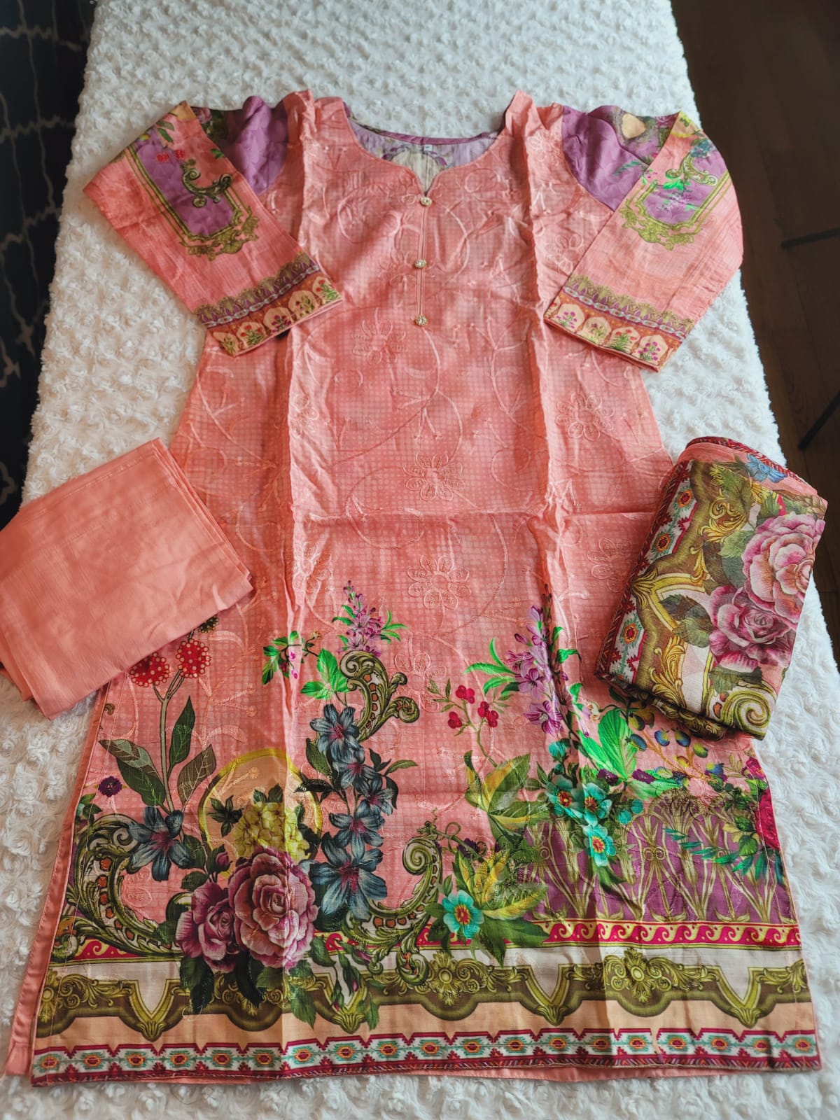 Pakistani Viscos Lawn Embroidered Salwar kameez Ready To Ship