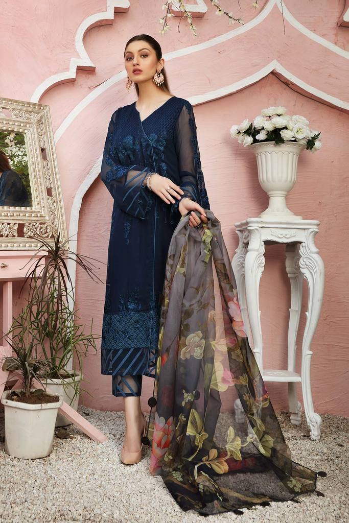 Charizma Chimmer Festive Chiffon Collection 2021-100% Original Guaranteed