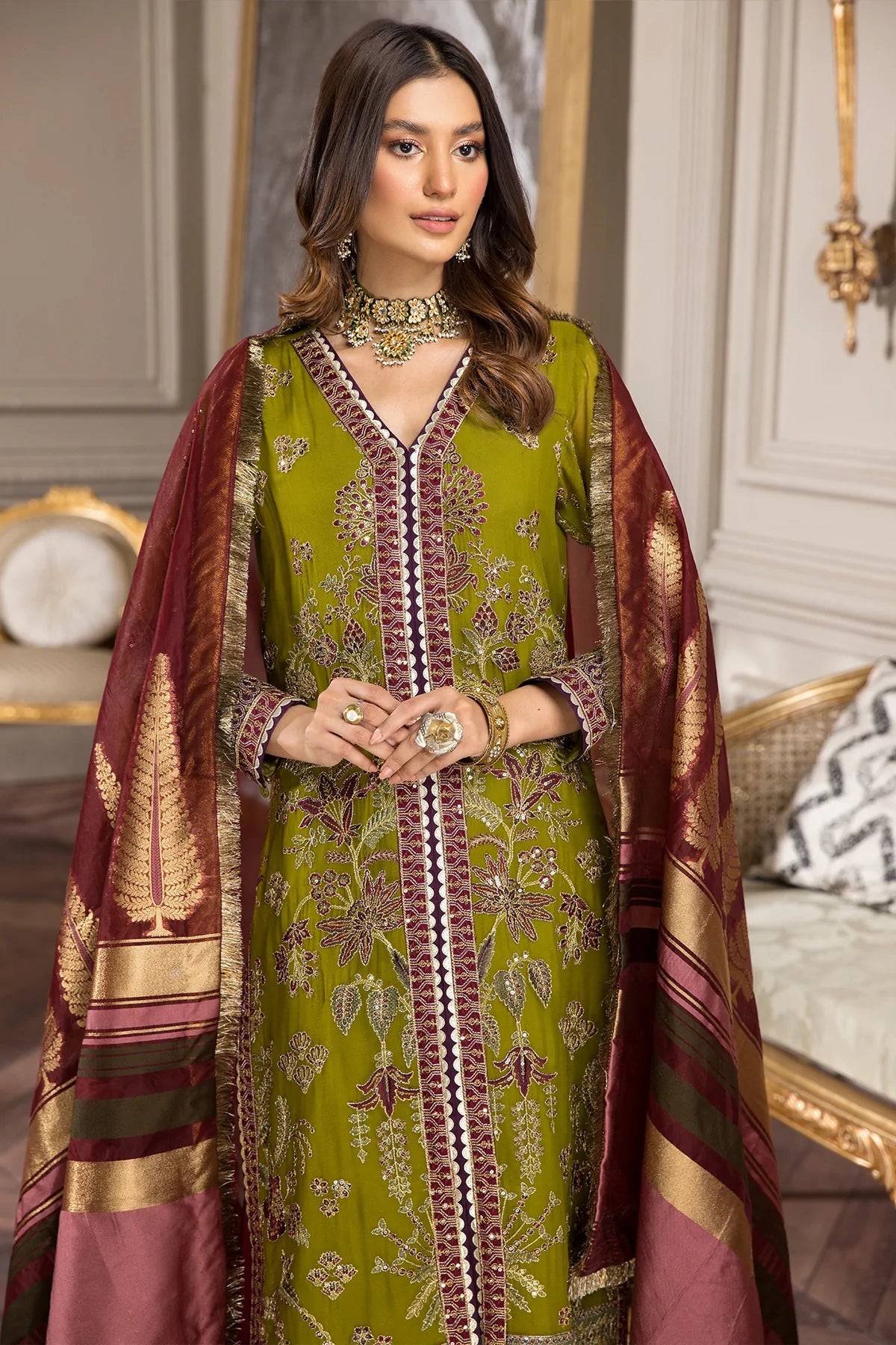Alizeh Embroidered Chiffon Collection100% Original