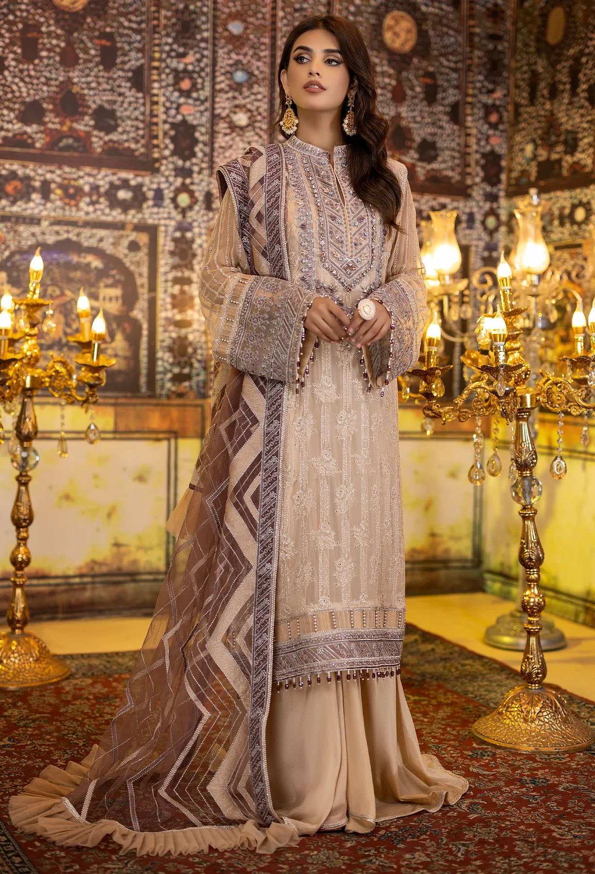 Adan's Libas Ravia Schiffli Embroidered Chiffon Collection