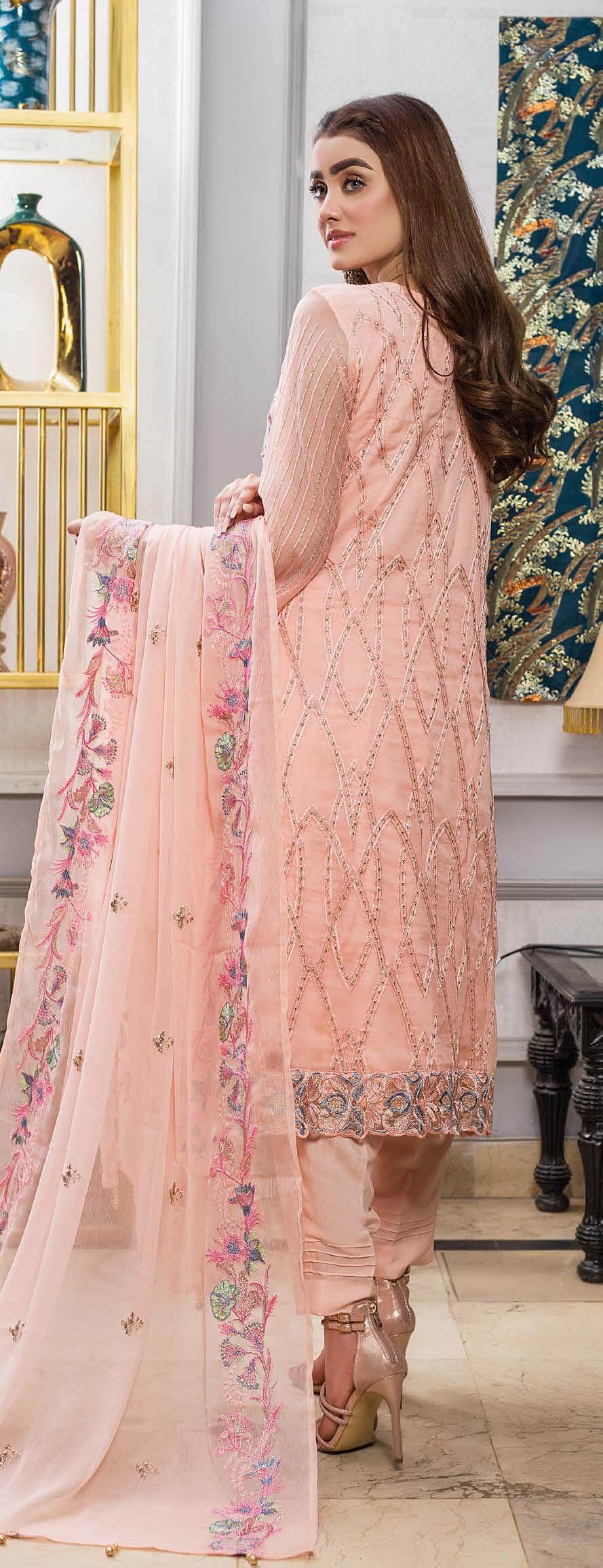 Zainab Fazlani Luxury Embrodered chiffon Collection 100% Original