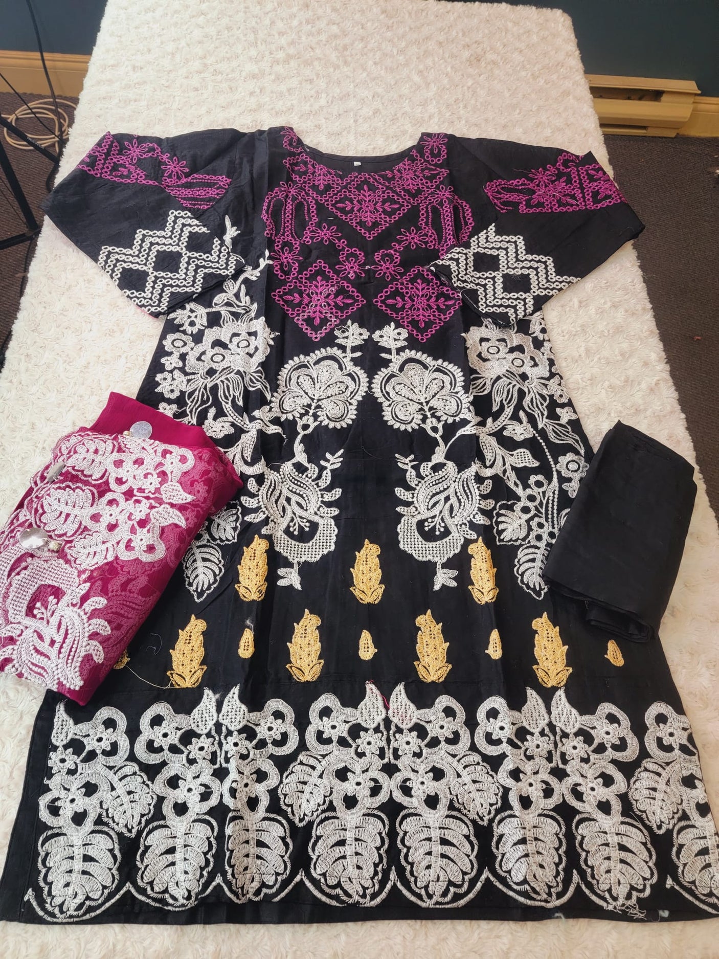 Pakistani Stitched Embroidery luxury lawn Dresses Ready To Ship