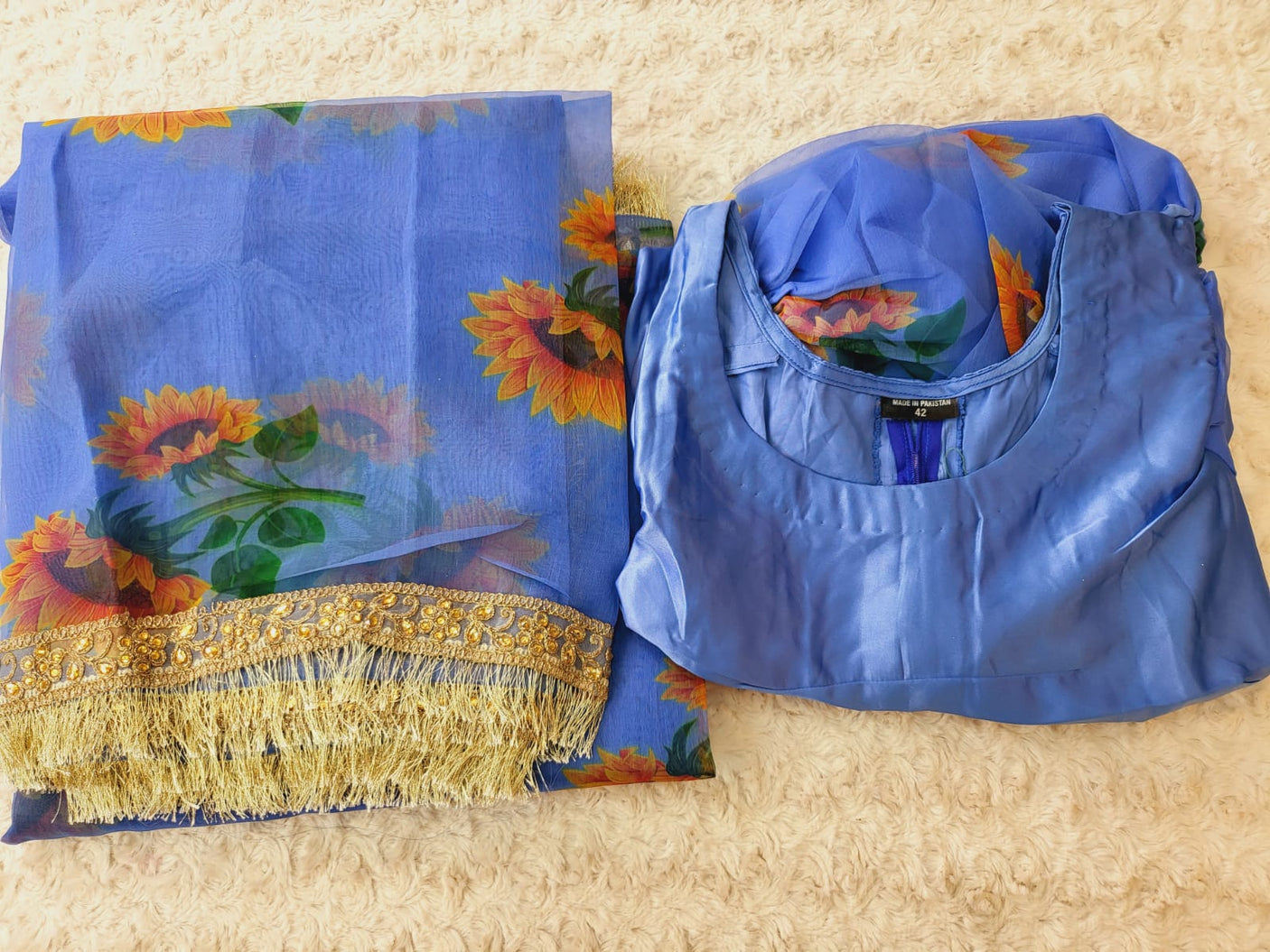 Pure Organza Saree with Stiched Blouse