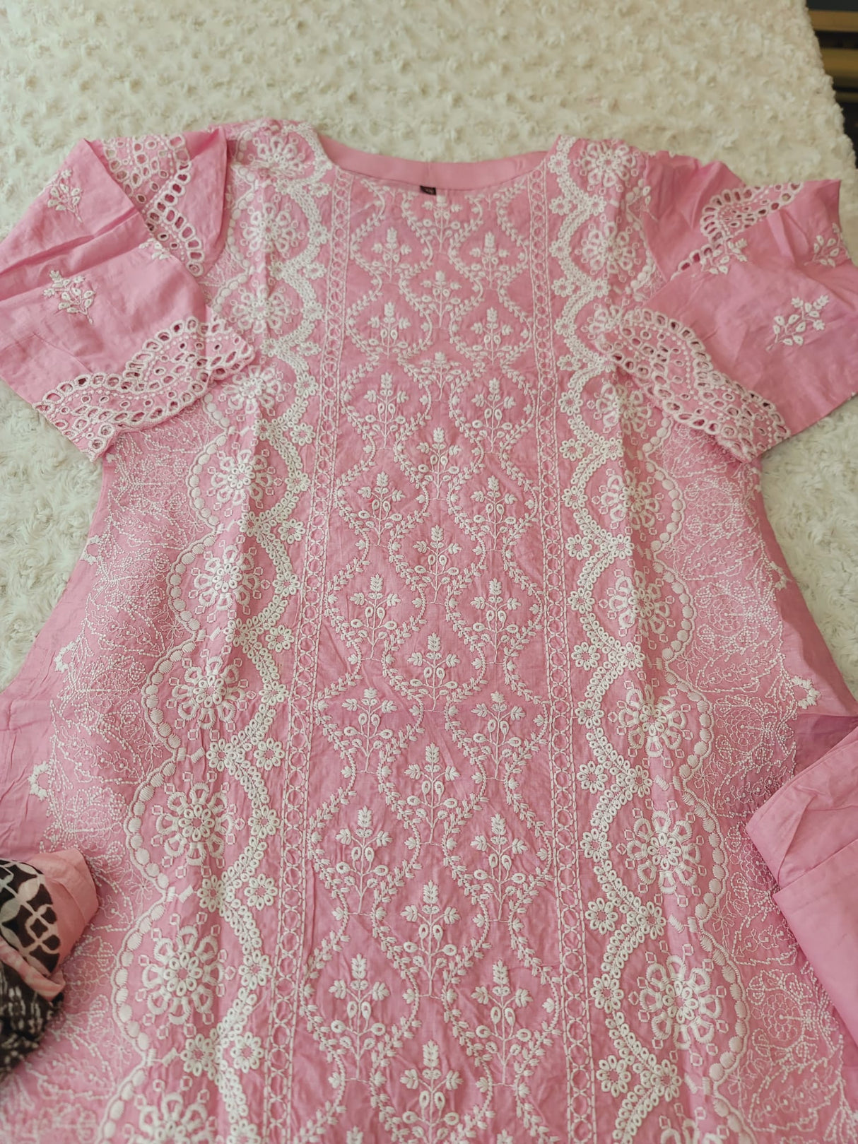 Indian Cotton Stitched Embroidery Suit Ready To Ship