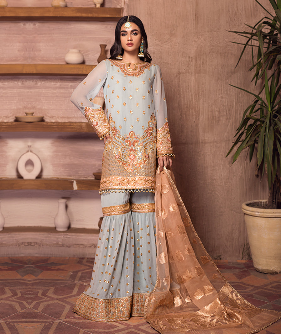 Zarif Festive Luxury Chiffon Embroidered 2021 -100% Original Guaranteed
