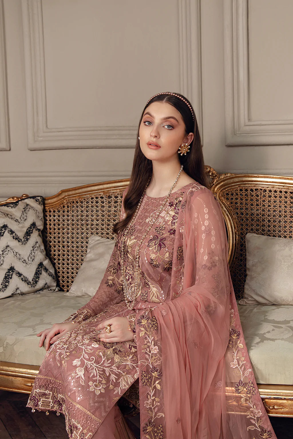 Chevron by Ramsha Luxury Chiffon Embroidered Collection