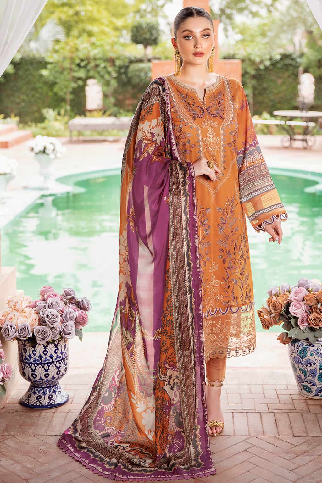 Mashaal By Ramsha Luxury Lawn 100% Original Ready To Ship