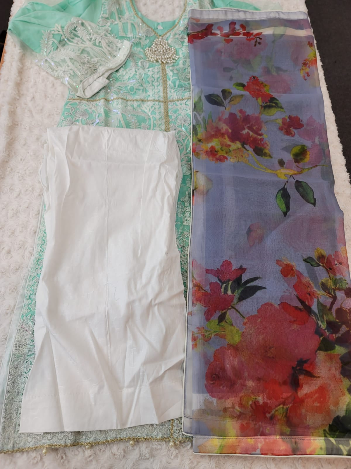 Pakistani Stitched Embroidery Lawn Suit Ready To Ship