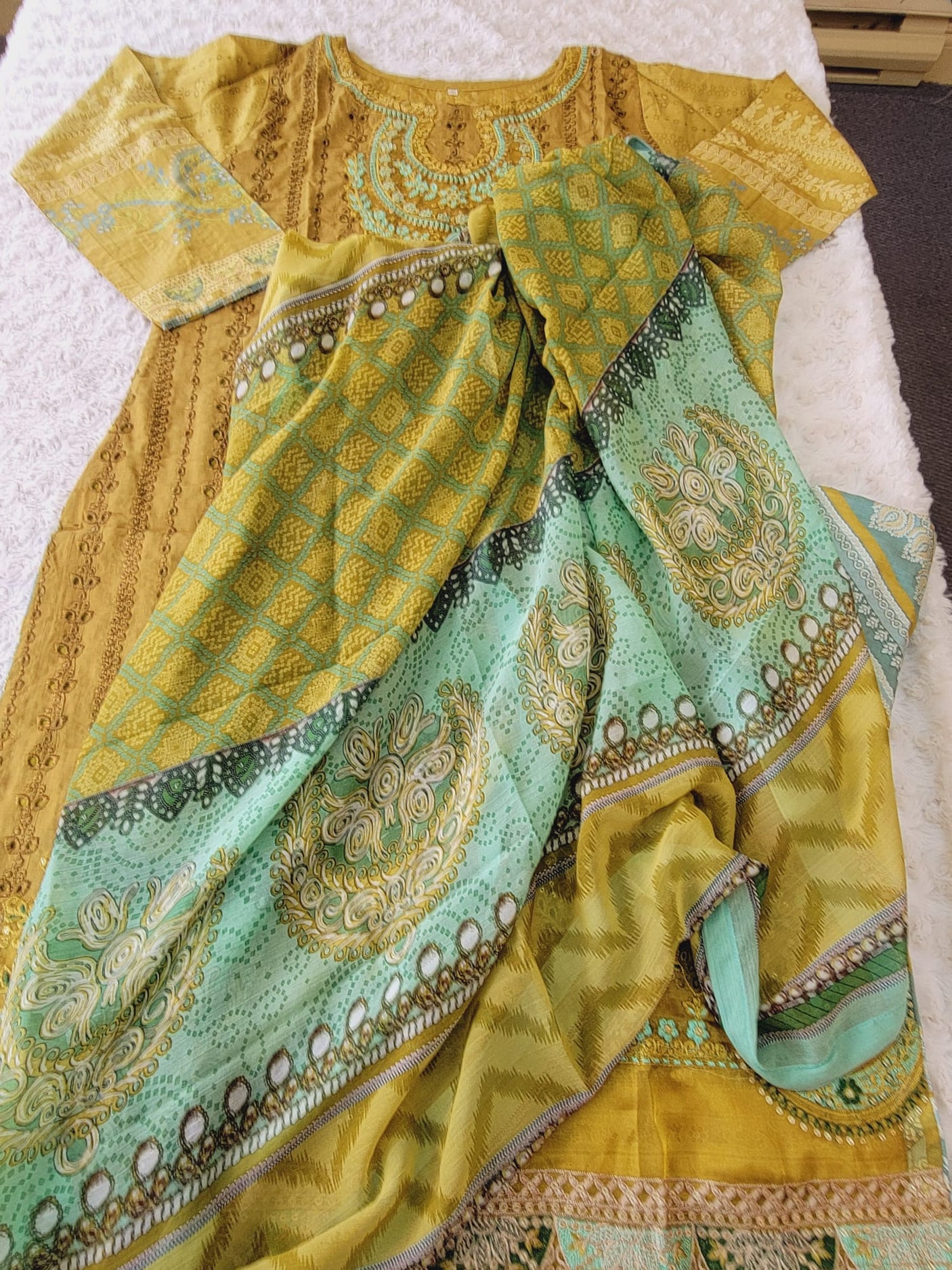 Pakistani Stitched Embroidery luxury lawn Dresses Ready To Ship