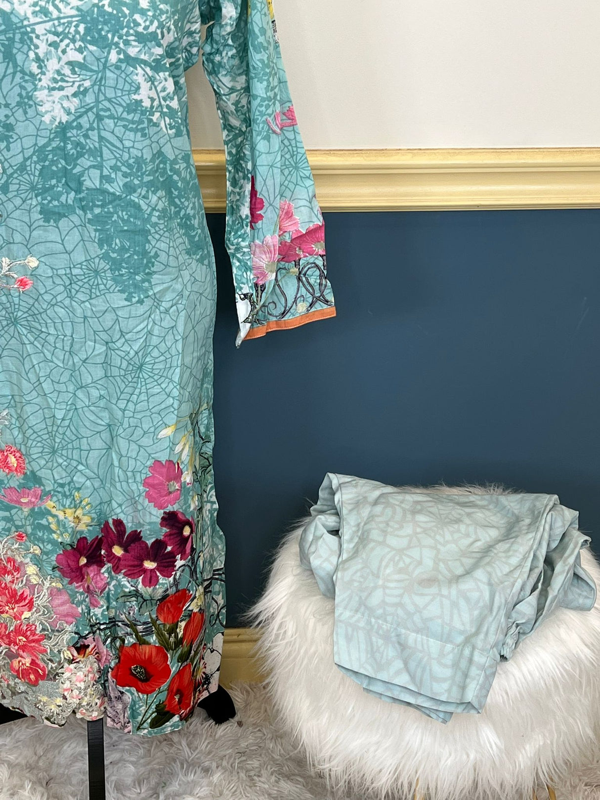 Pakistani Stitched Embroidery Lawn Suit Ready To Ship