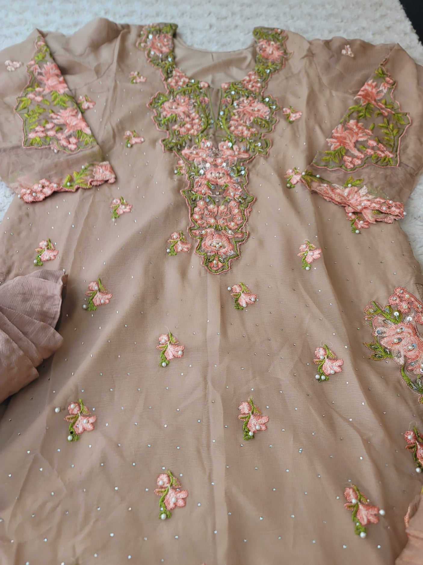 Pakistani Stitched Embroidery Party Wear Dresses Ready To Ship