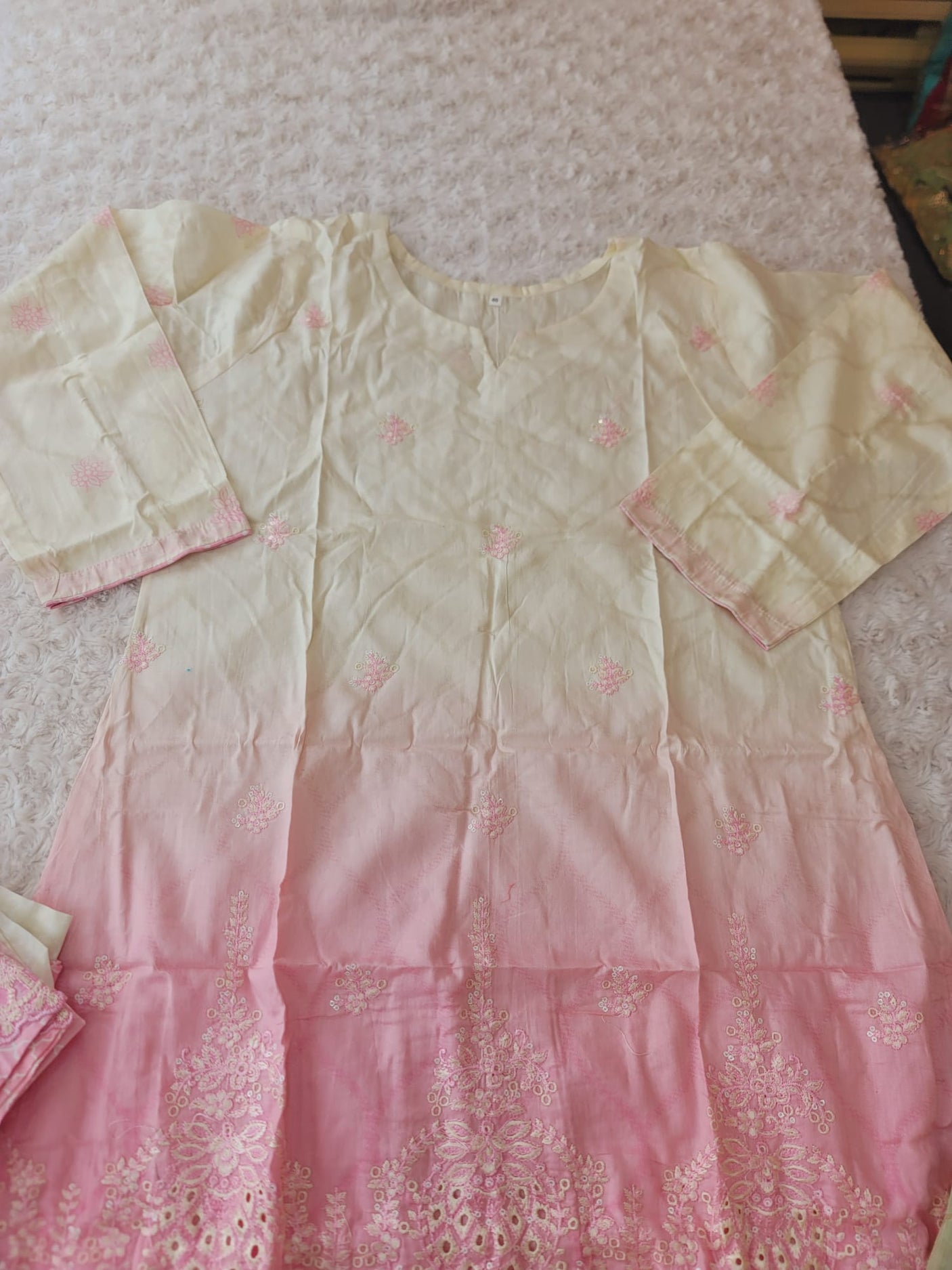 Pakistani Stitched lawn Embroidered Salwar kameez ready to ship