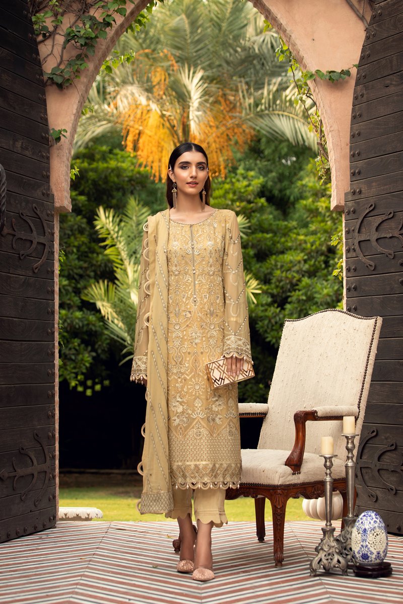 FARASHA EMBROIDERED CHIFFON COLLECTION-100% Original Guaranteed