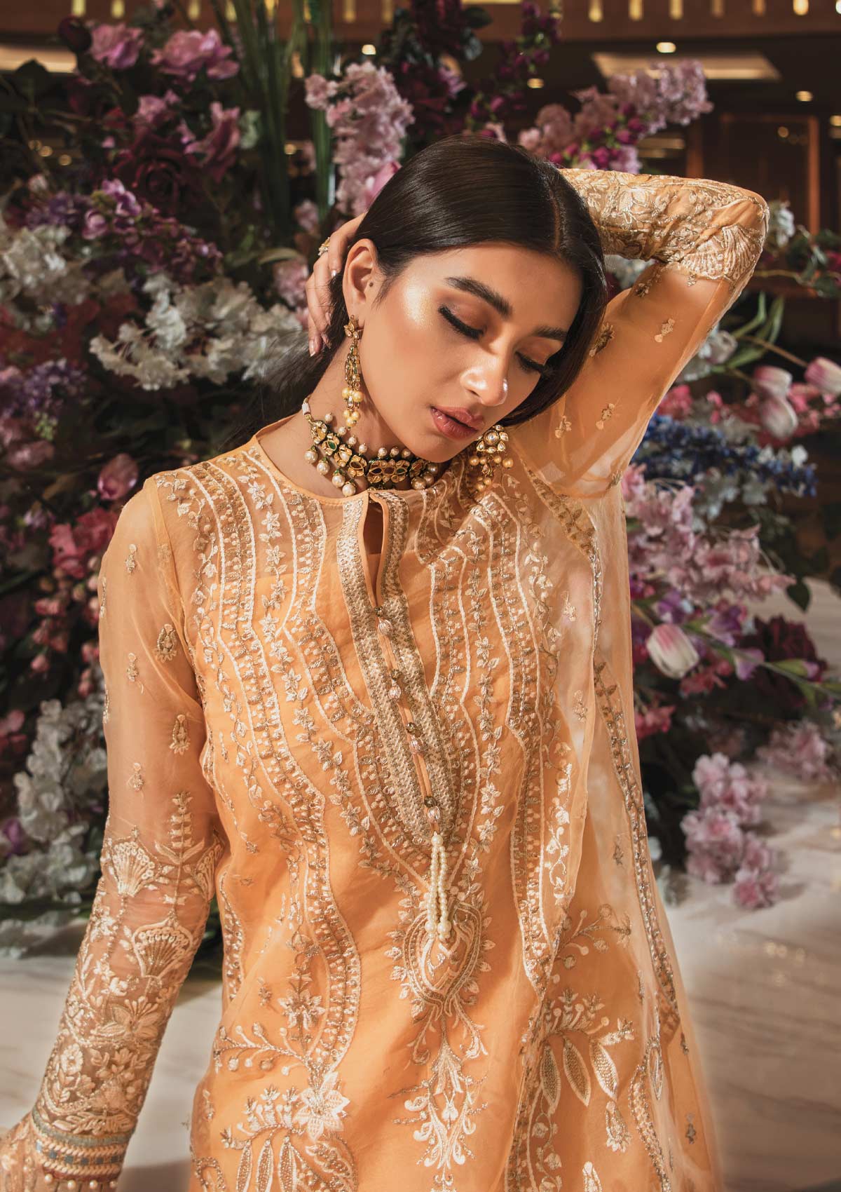 AIK Embroidered Chiffon Collection-100% Original Guaranteed