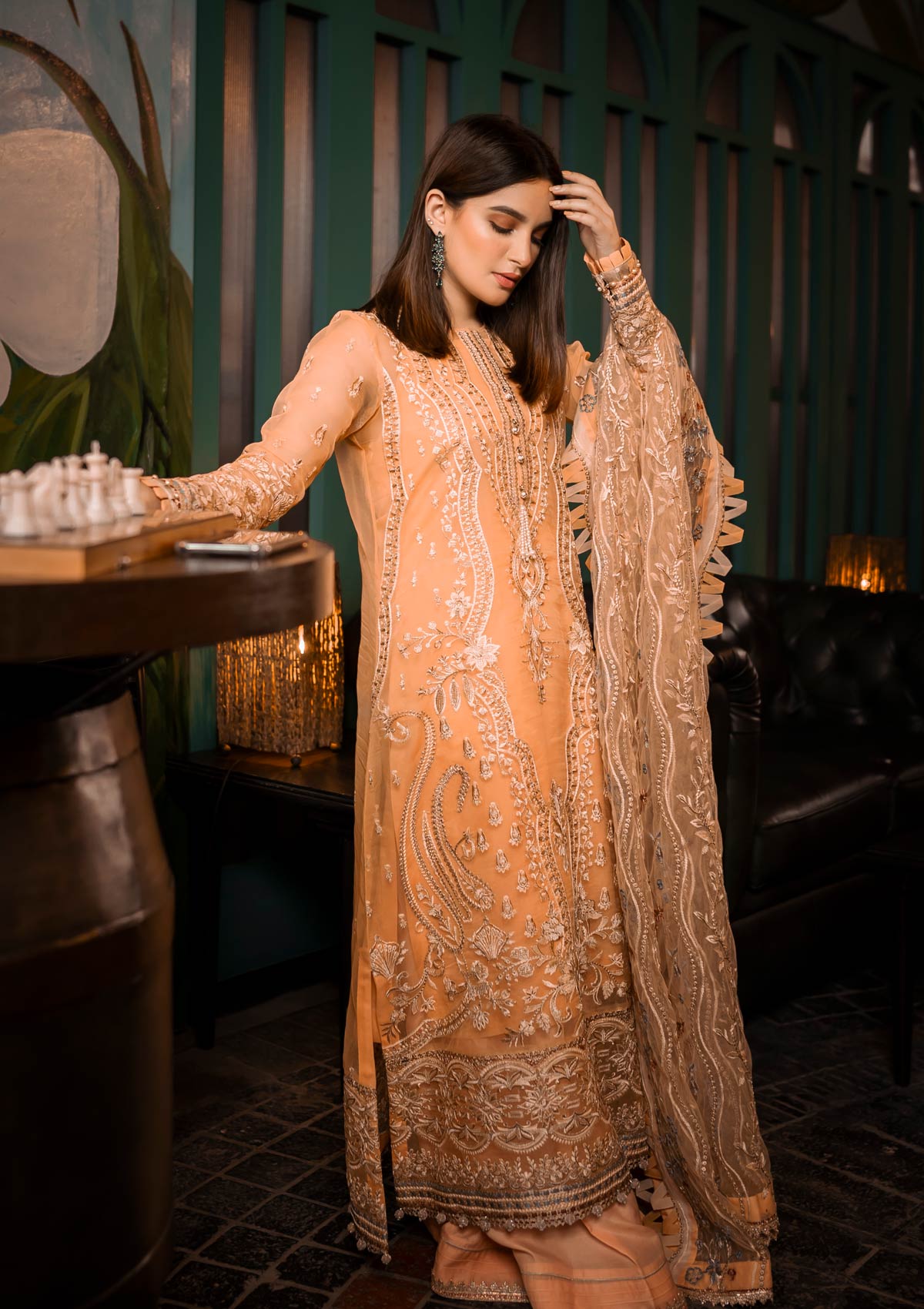 AIK Embroidered Chiffon Collection-100% Original Guaranteed