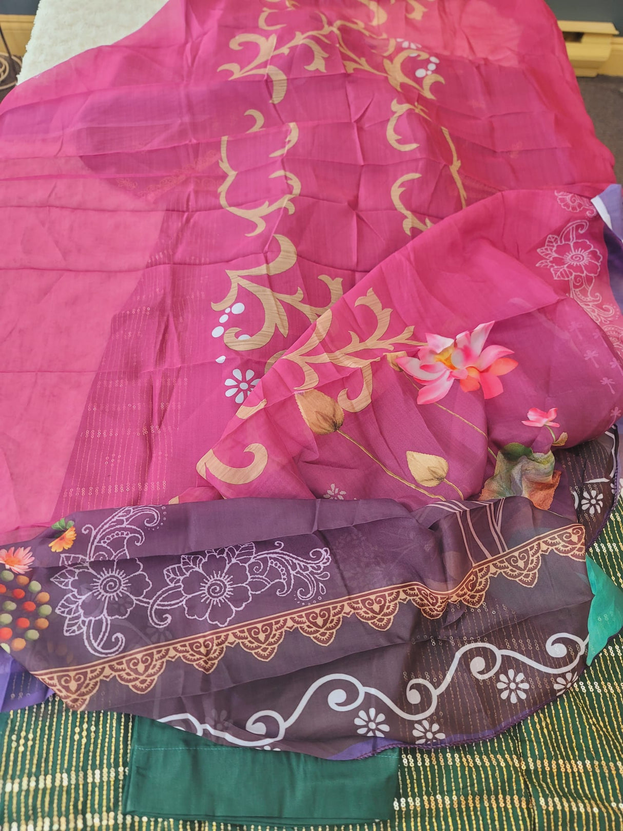 Indian Cotton Stitched Embroidery Suit Ready To Ship