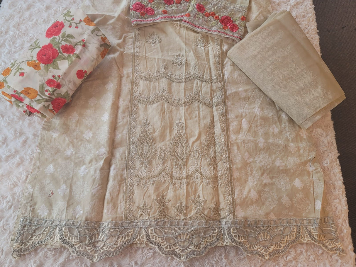 Indian Cotton Stitched Embroidery Suit Ready To Ship