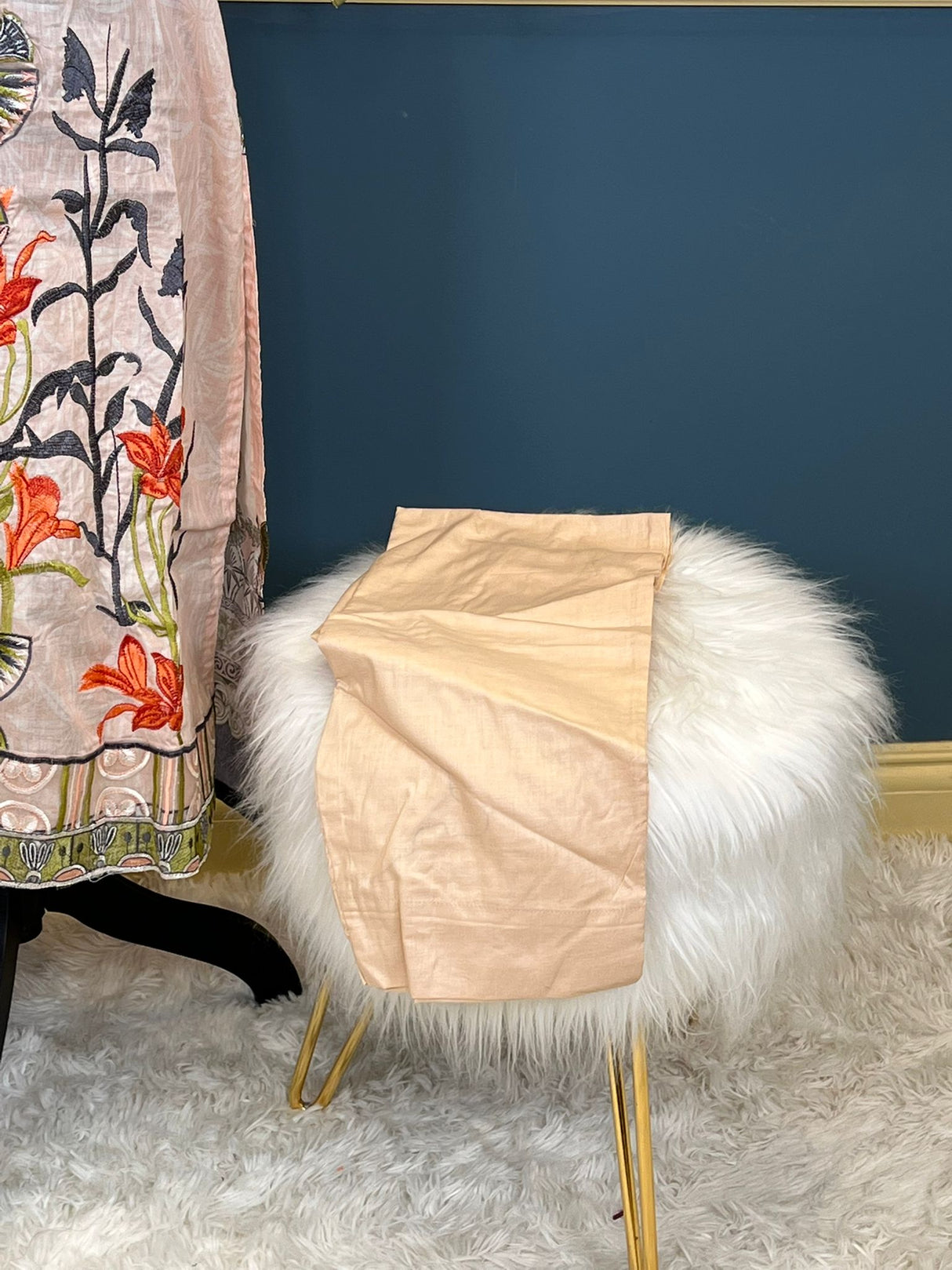 Indian Cotton Stitched Embroidery Suit Ready To Ship