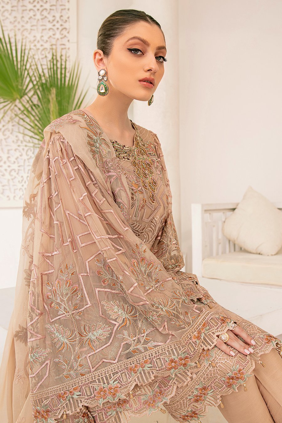Minhal Luxury Chiffon Embroidered 2021 -100% Original Guaranteed