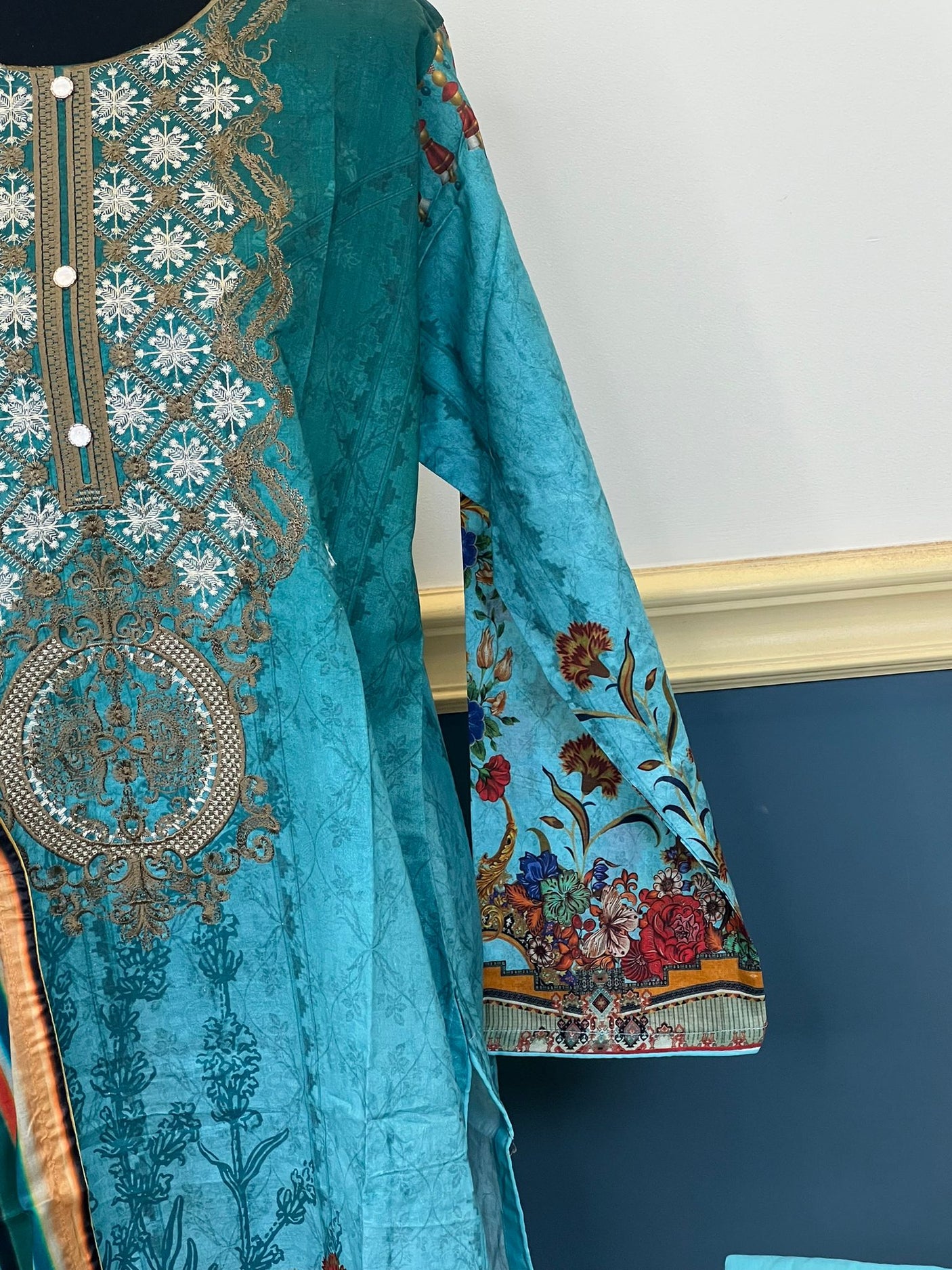 Pakistani Stitched Embroidery luxury lawn Dresses Ready To Ship