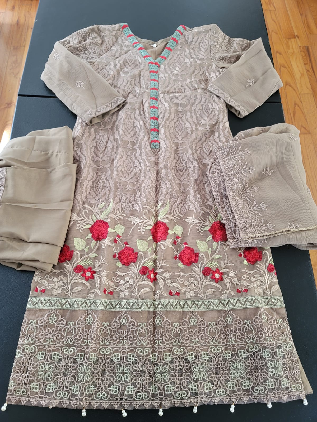 Pakistani Stitched Embroidery Party Wear Dresses Ready To Ship