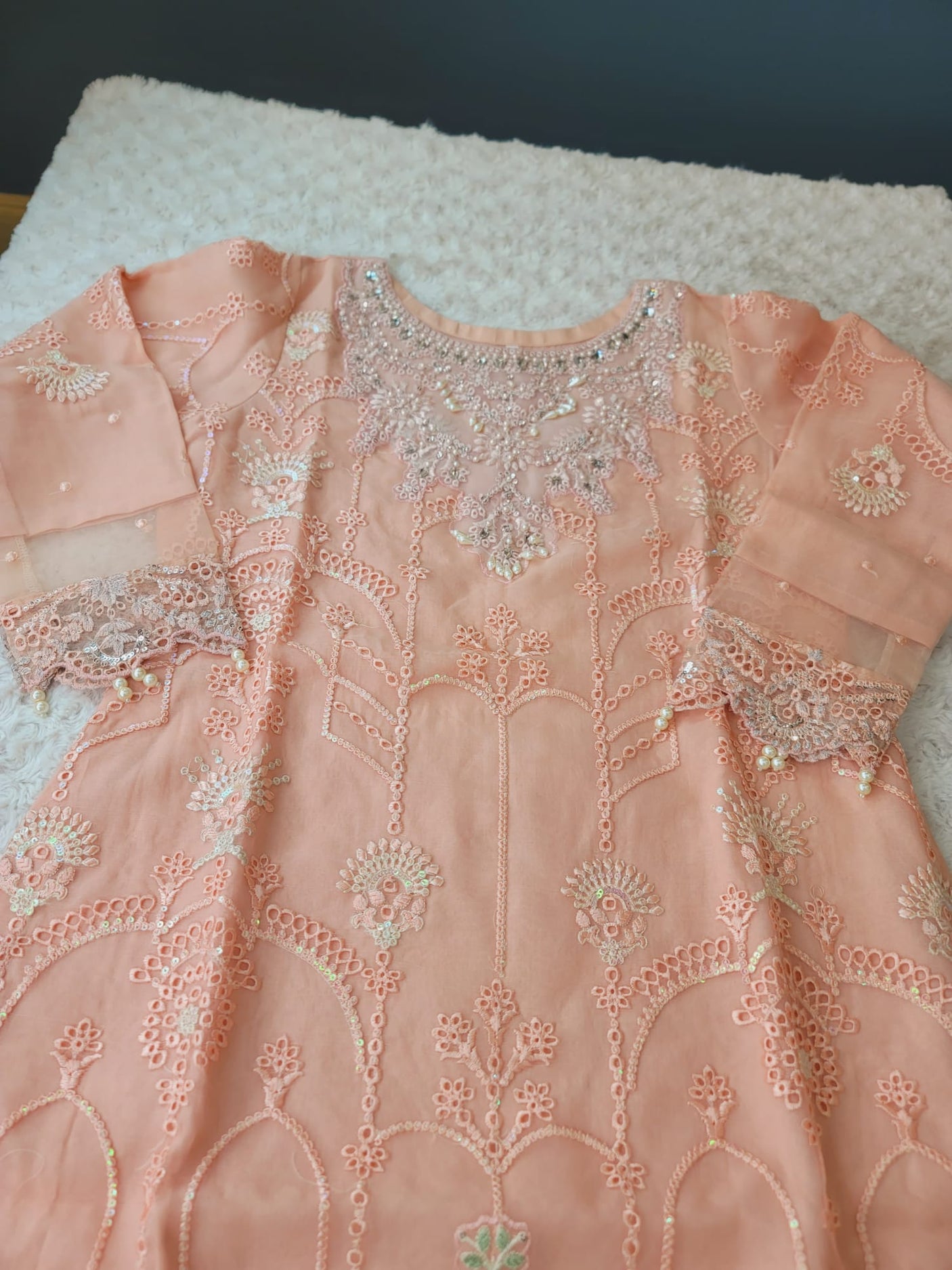 Pakistani Stitched Embroidery Party Wear Dresses Ready To Ship