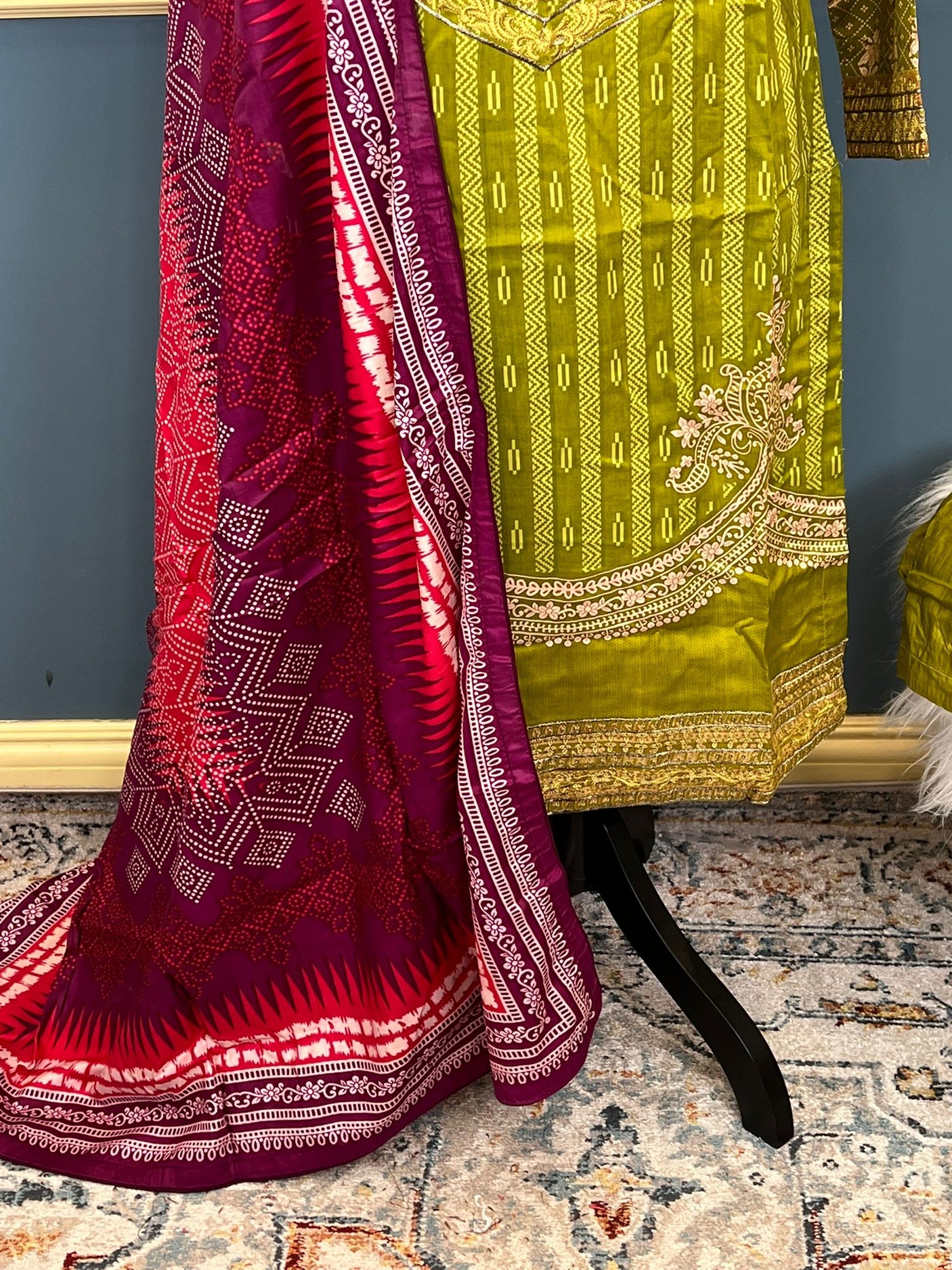 Pakistani linen Embroidered Salwar kameez Ready To Ship