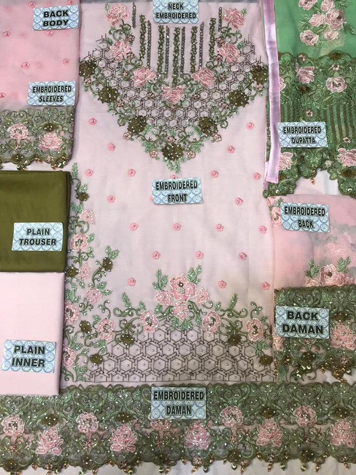 Pakistani Stitched Embroidery Party Wear Dresses Ready To Ship