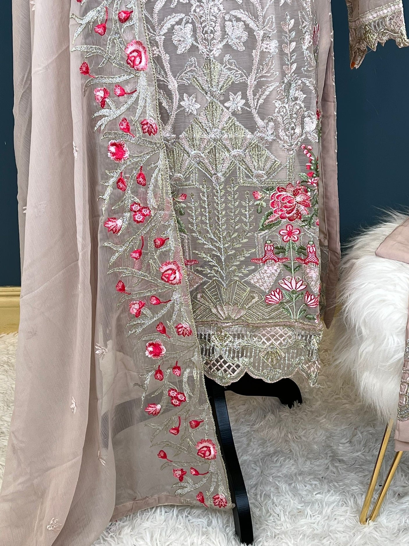 Pakistani Stitched Embroidery Party Wear Dresses Ready To Ship
