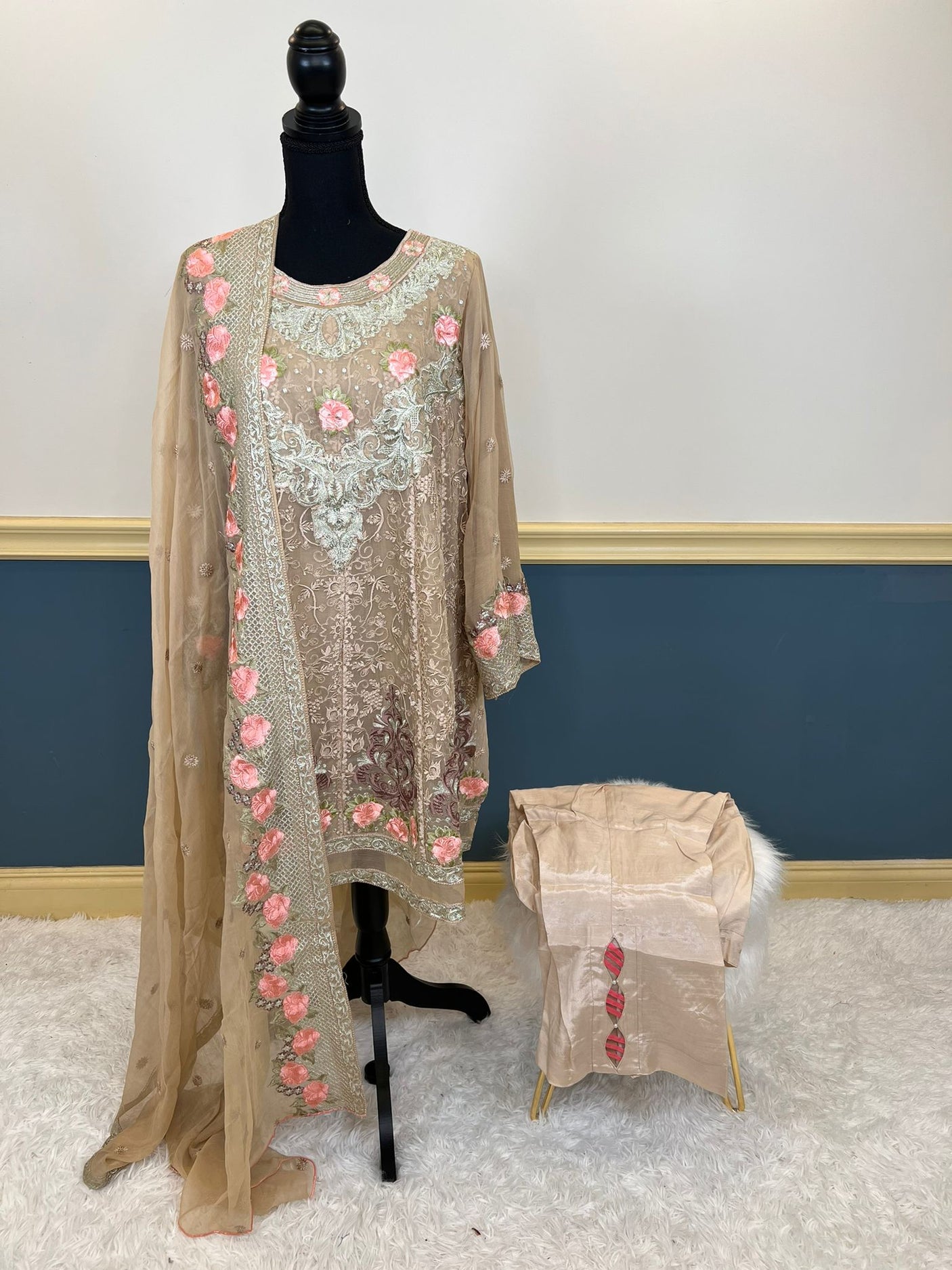 Pakistani Stitched Embroidery Party Wear Dresses Ready To Ship