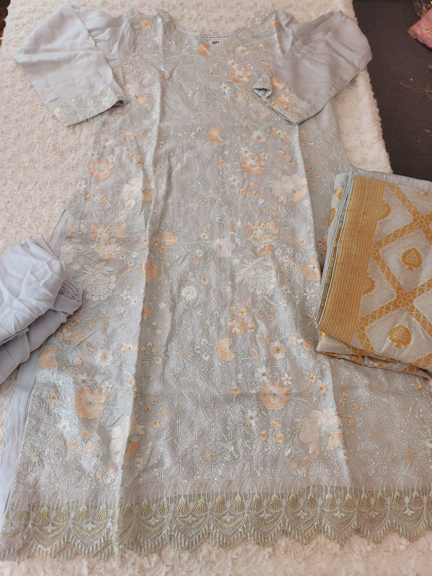 Pakistani Stitched Embroidery Party Wear Dresses Ready To Ship