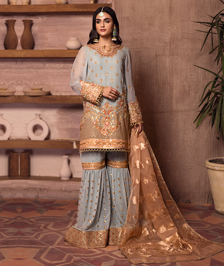 Zarif Festive Luxury Chiffon Embroidered 2021 -100% Original Guaranteed