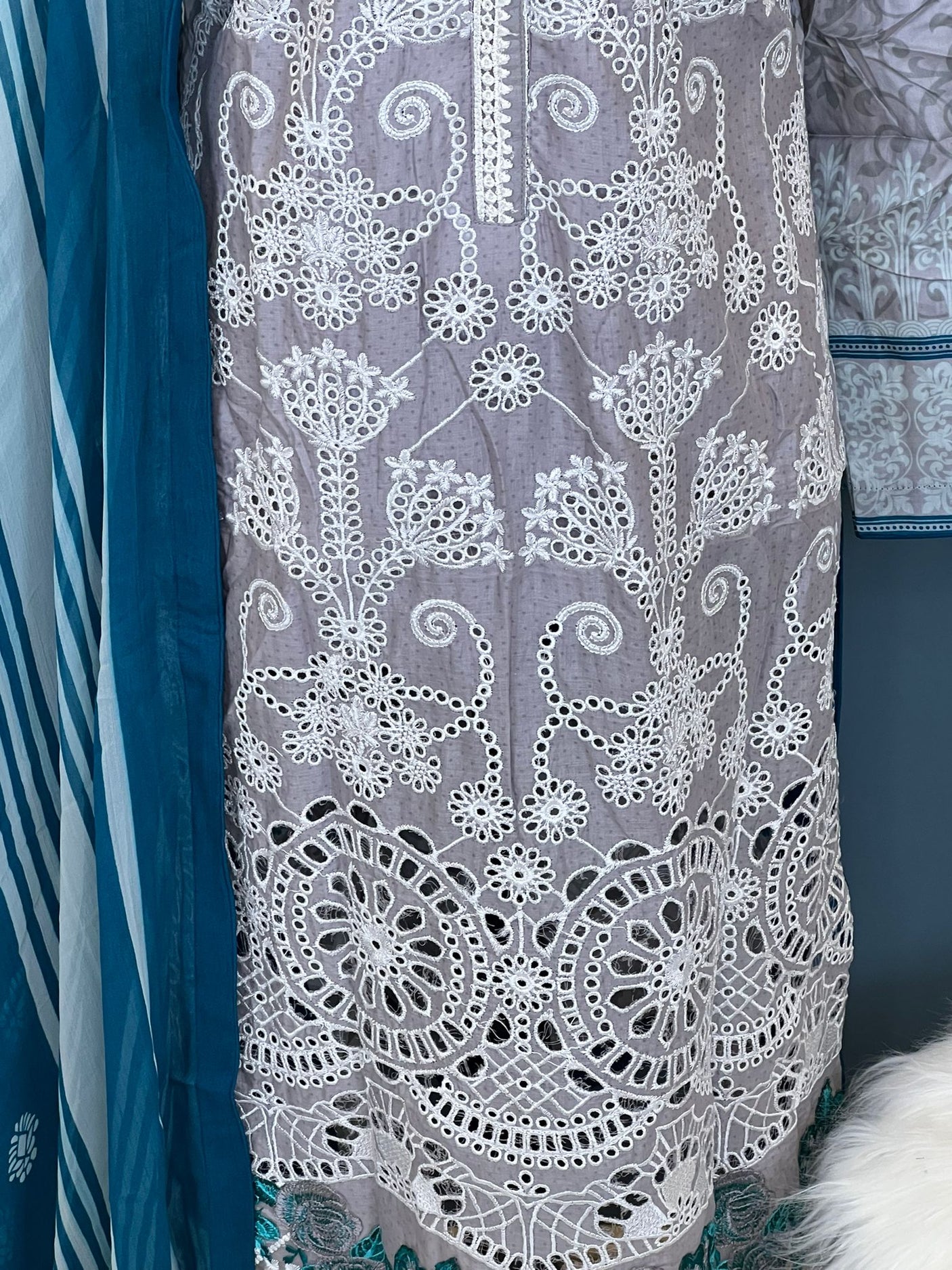 Pakistani Stitched Embroidery luxury lawn Dresses Ready To Ship