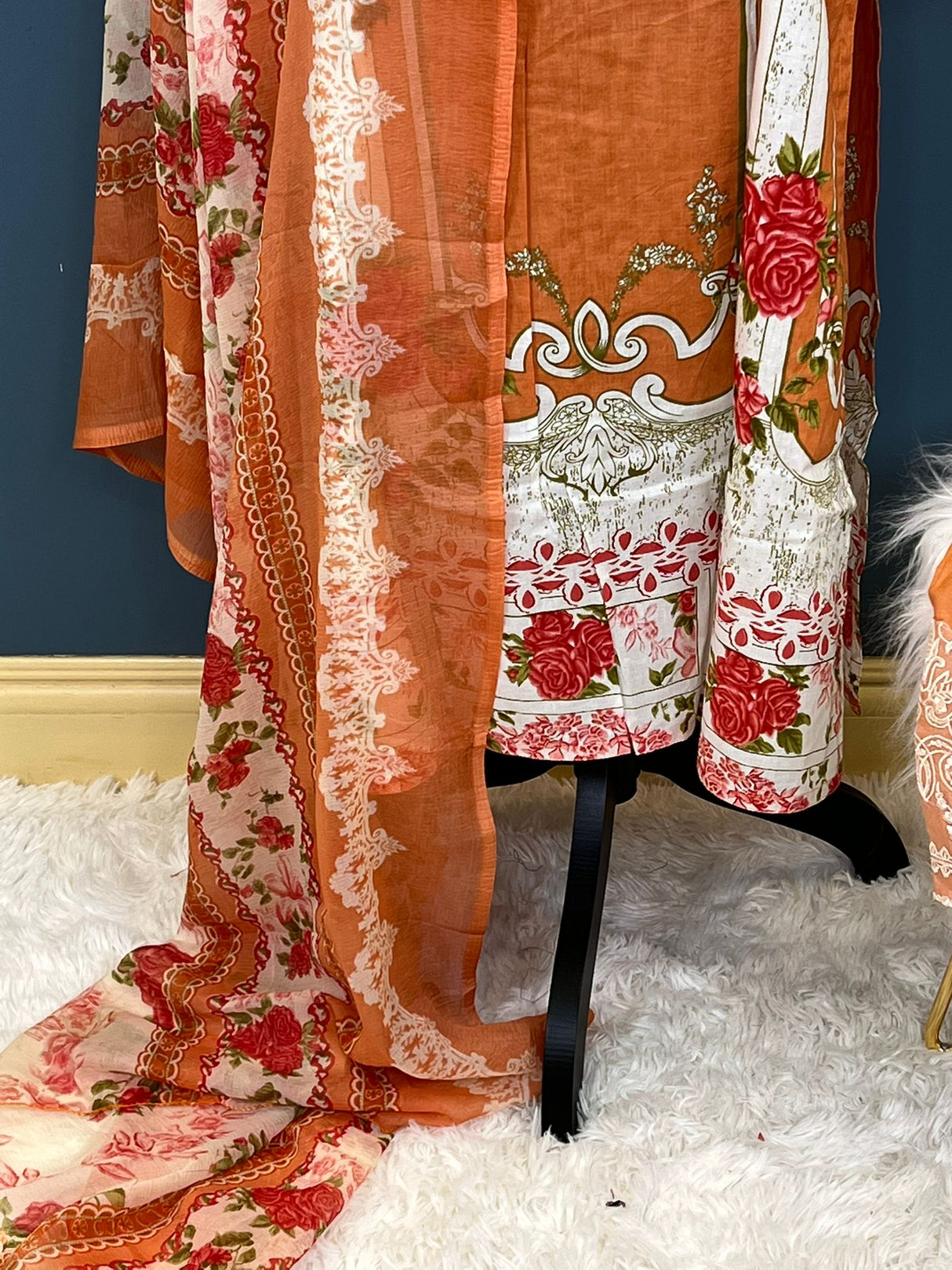 Indian Cotton Stitched Embroidery Suit Ready To Ship