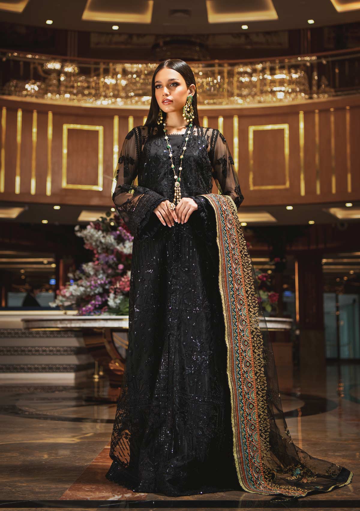 AIK Embroidered Chiffon Collection-100% Original Guaranteed