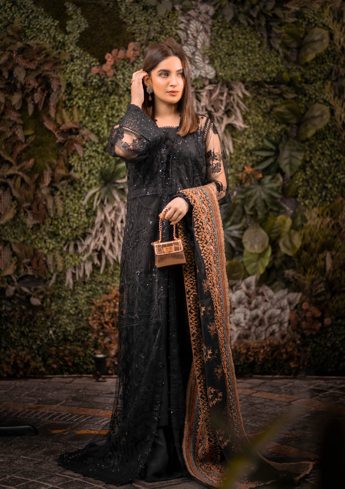 AIK Embroidered Chiffon Collection-100% Original Guaranteed