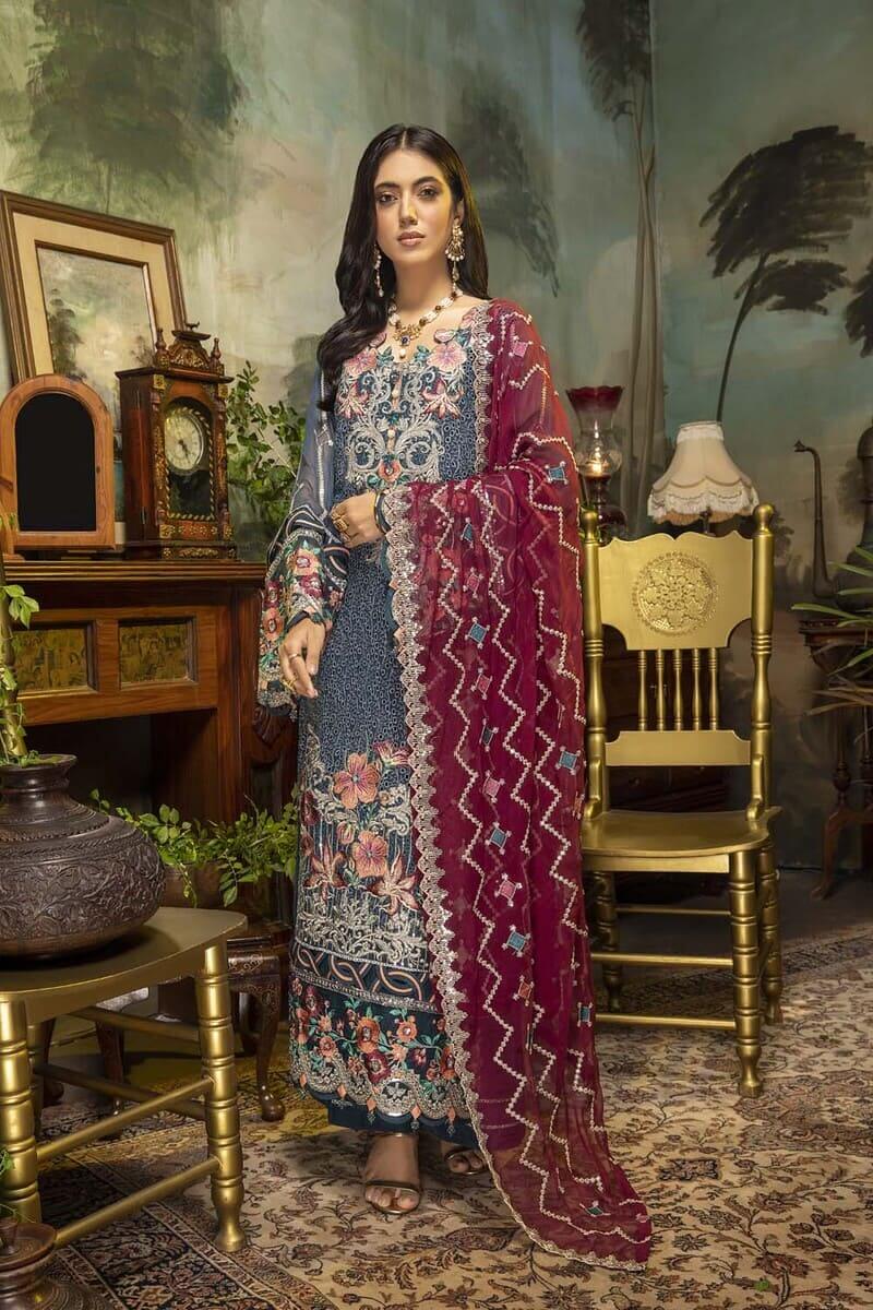 Adan Libas Guzarish Chikankari Luxury Chiffon Embroidered Collection-100% Original Guaranteed