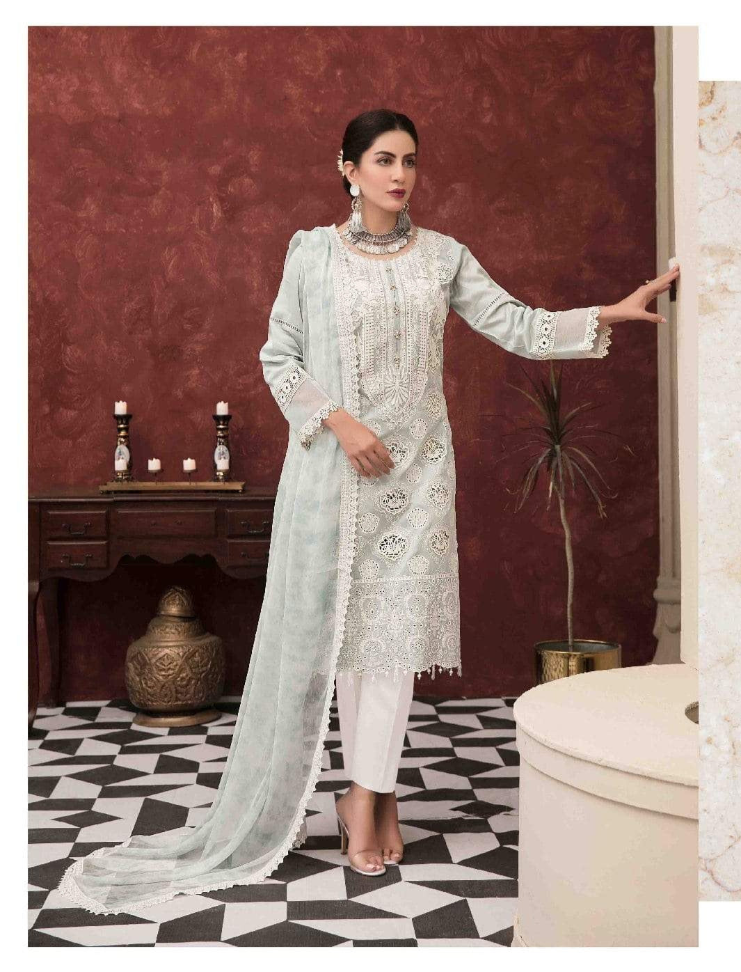 Spectacular Opulence By Tawakkal Embroidered Lawn Collection 2021 -100% Original Guaranteed