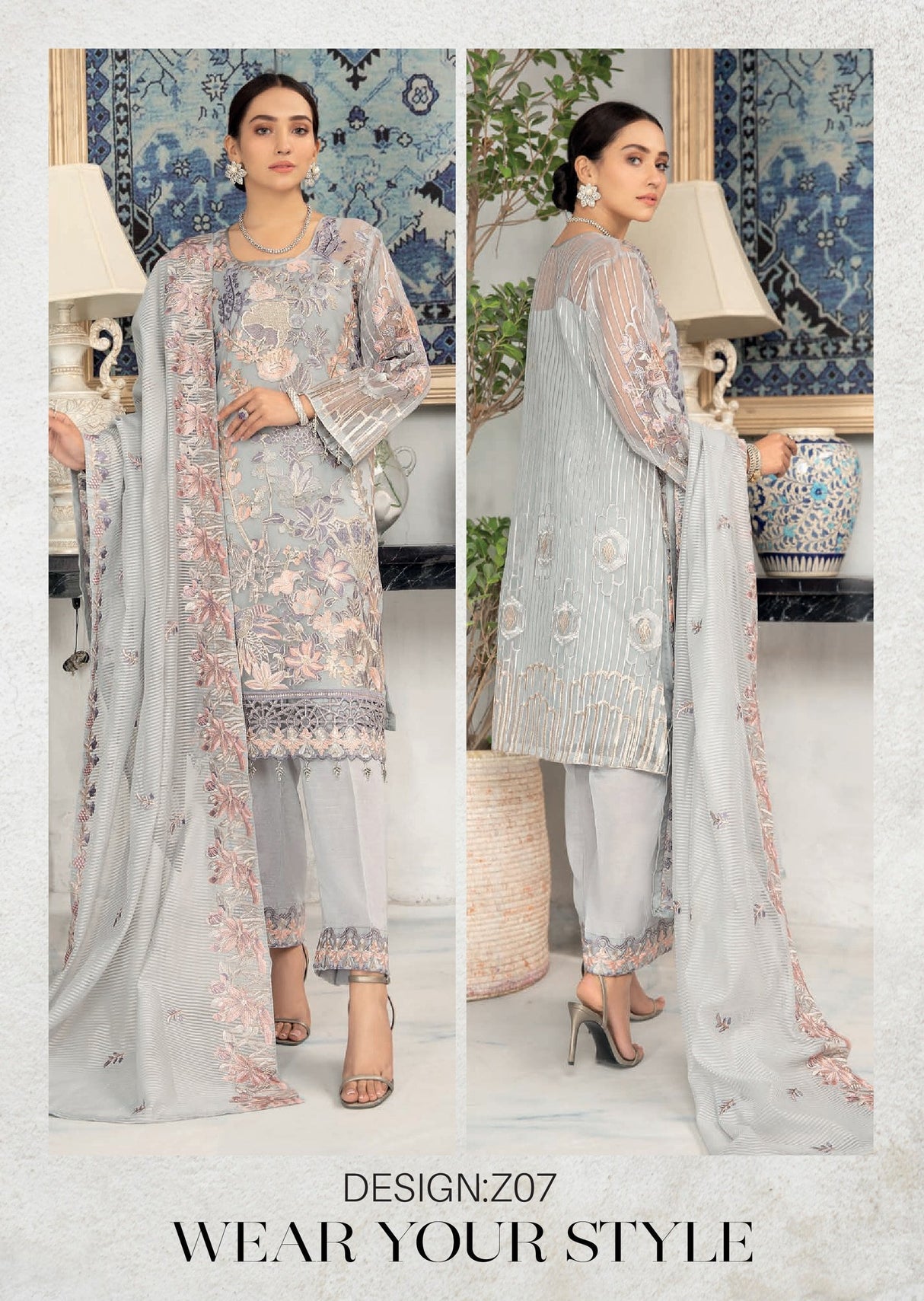 Zuha By Zylish Book Chiffon Collection -100% Original Guaranteed