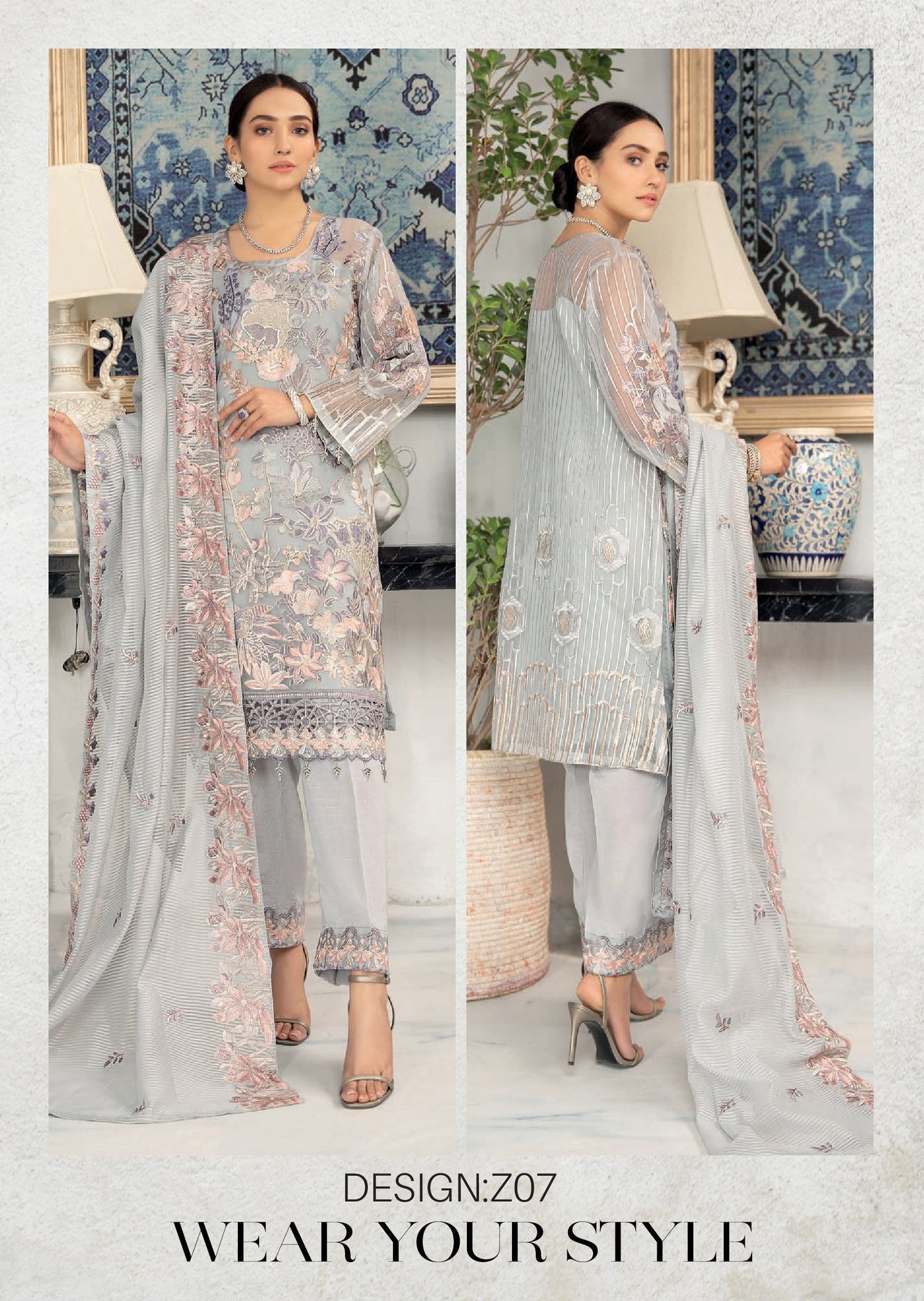 Zuha By Zylish Book Chiffon Collection -100% Original Guaranteed