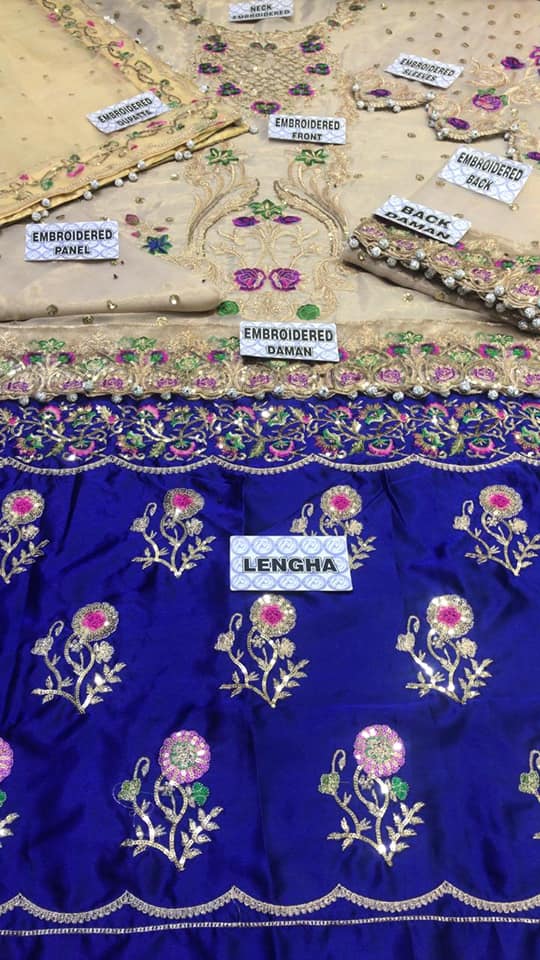 Pakistani Stitched Embroidery Party Wear Dresses Ready To Ship