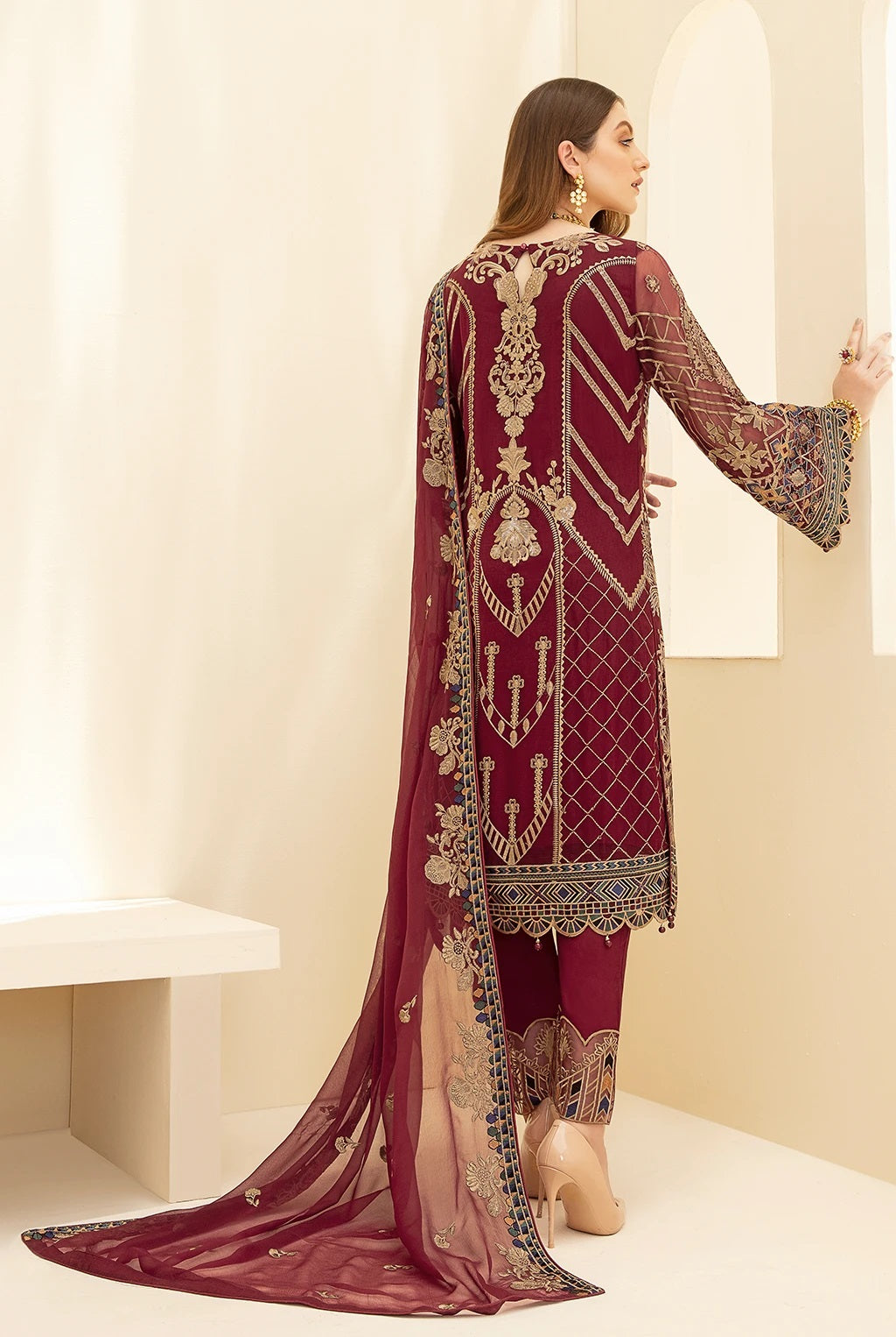 Rangoon By Ramsha Luxury Chiffon Embroidered Collection 2021 -100% Original Guaranteed