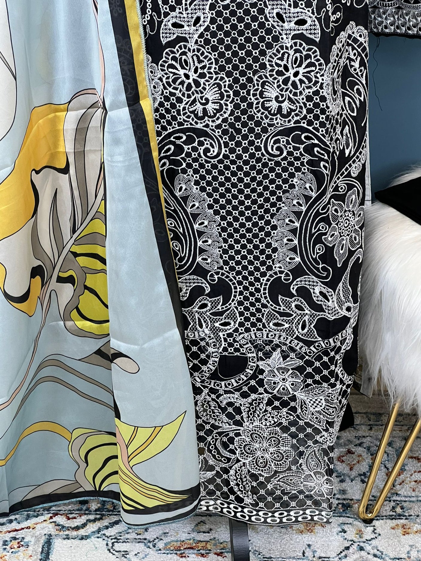 Pakistani Stitched Luxury Embroidered lawn Salwar kameez ready to ship