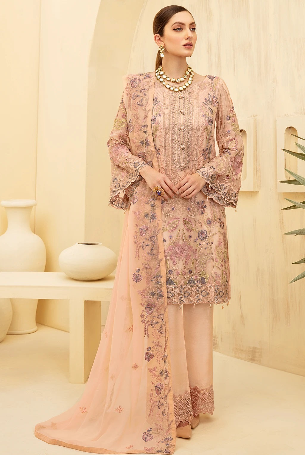 Rangoon By Ramsha Luxury Chiffon Embroidered Collection -100% Original Guaranteed