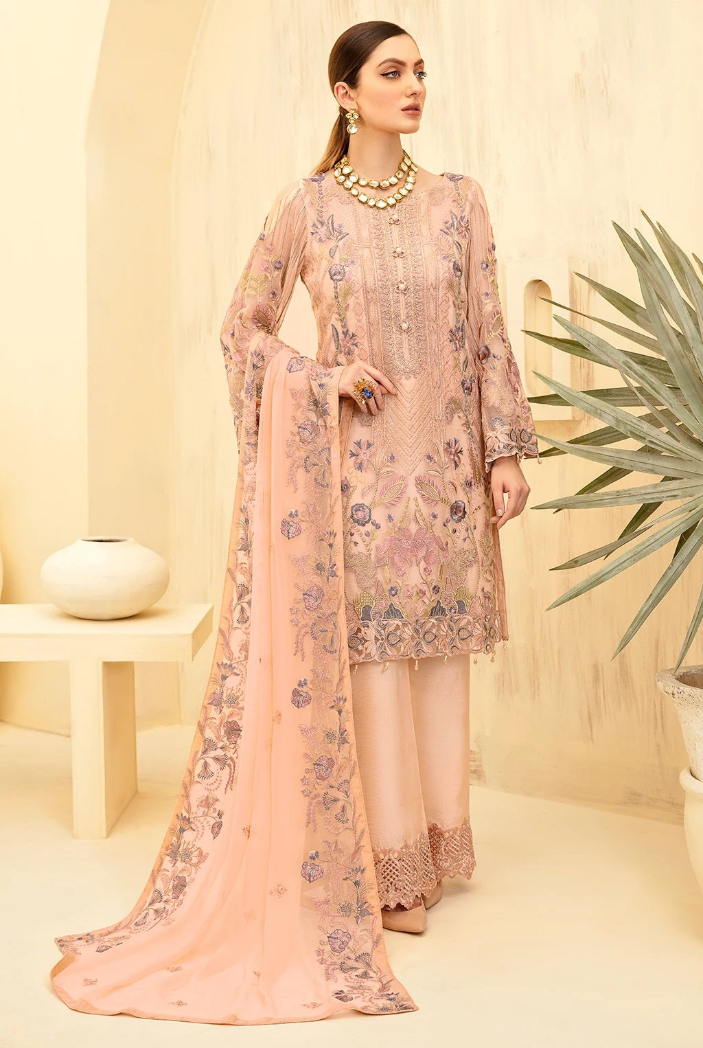 Rangoon By Ramsha Luxury Chiffon Embroidered Collection -100% Original Guaranteed