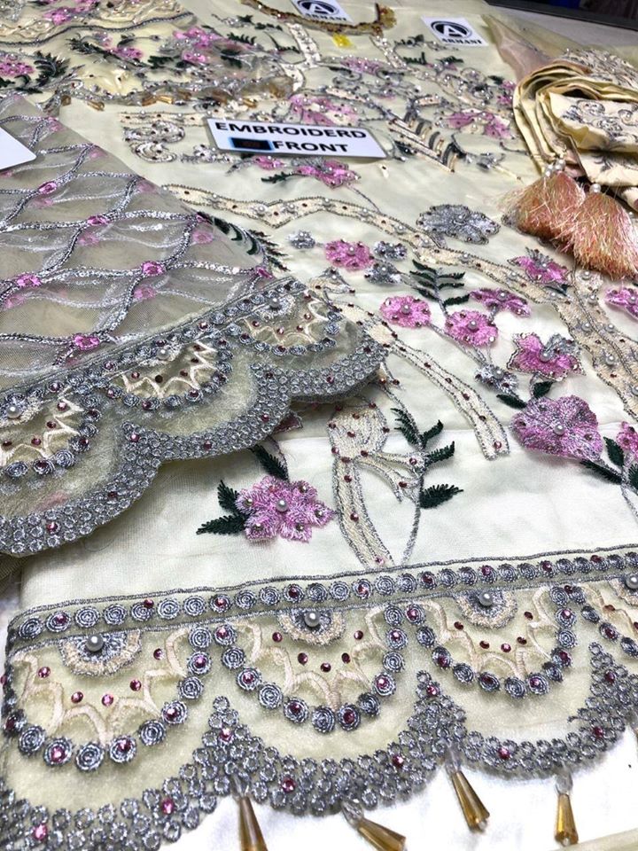 Pakistani Stitched Embroidery Party Wear Dresses Ready To Ship